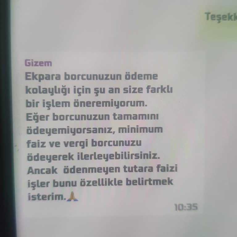Kredili Mevduat Hesabımın Yapılandırılması Talebime Olumsuz Yanıt Verildi