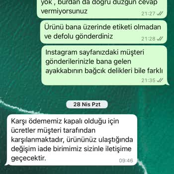 Aldığım Ayakkabı Hem Defolu Hem De Değişimde Sorun Yaşadım