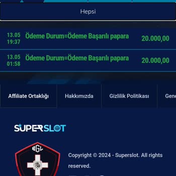 Süperslot Kazancımı Ödemiyor