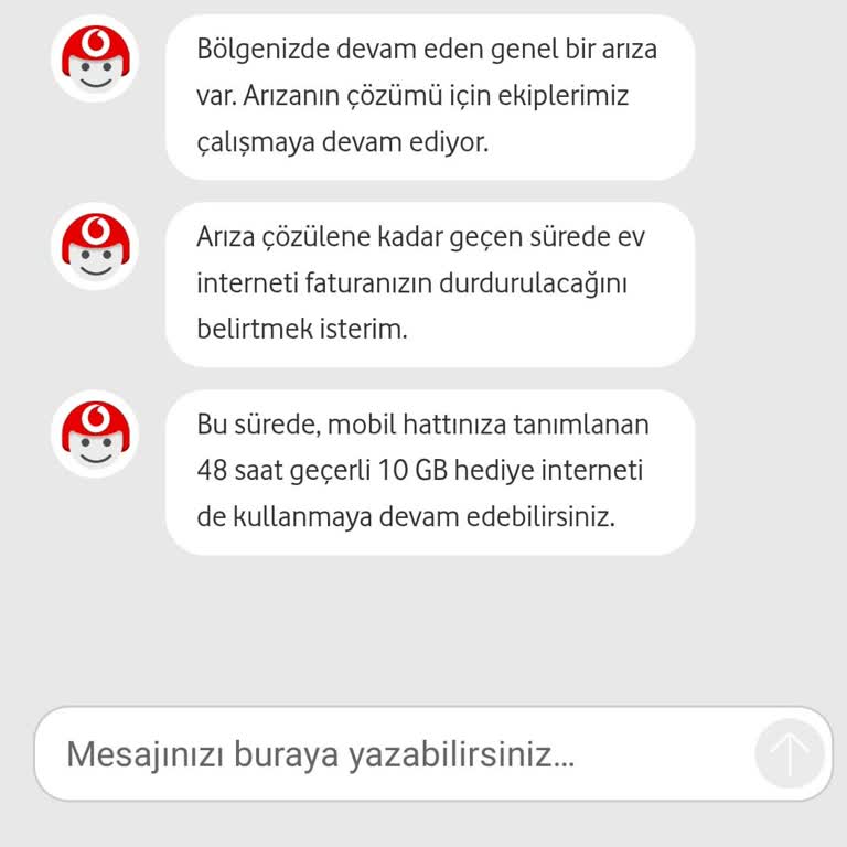 Genel Arıza Nedeniyle Ev İnterneti Kullanamama Ve Mağduriyet