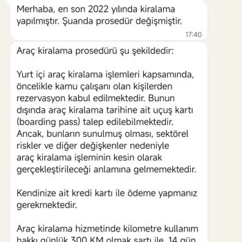 Kamu Çalışanı Olmadığım İçin Araç Kiralayamadım, Müşteri Memnuniyeti Sıfır