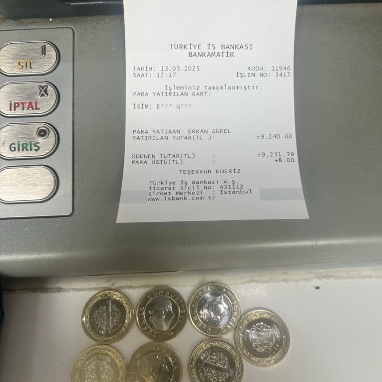 ATM'den Yapılan Kredi Kartı Ödemesinde Eksik Para Verilmesi