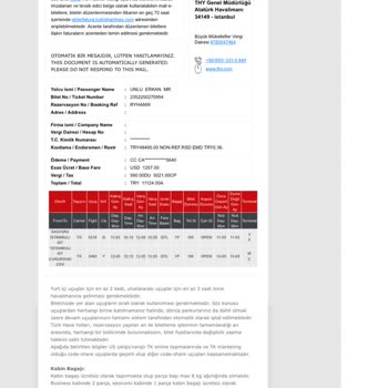 THY Acil Durumda Bilet Değişiminde Yüksek Ücret Talep Etti Ve Yardımcı Olmadı