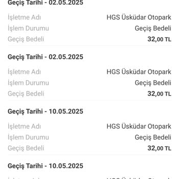Gitmediğim Otopark İçin HGS Bakiyemden Haksız Ücret Kesiliyor
