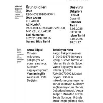 Garanti Sürecinde Misli Ürün Değişimi Yapılmadı, Maddi Zarar Yaşadım