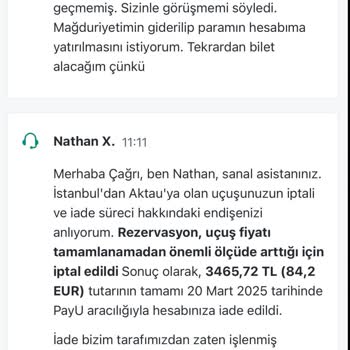 Bilet İptali Sonrası Geciken Para İadesi Sorunu