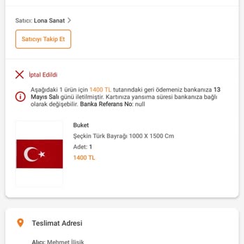 Sipariş İptali ve Fiyat Artışı Hakkında Şikayet