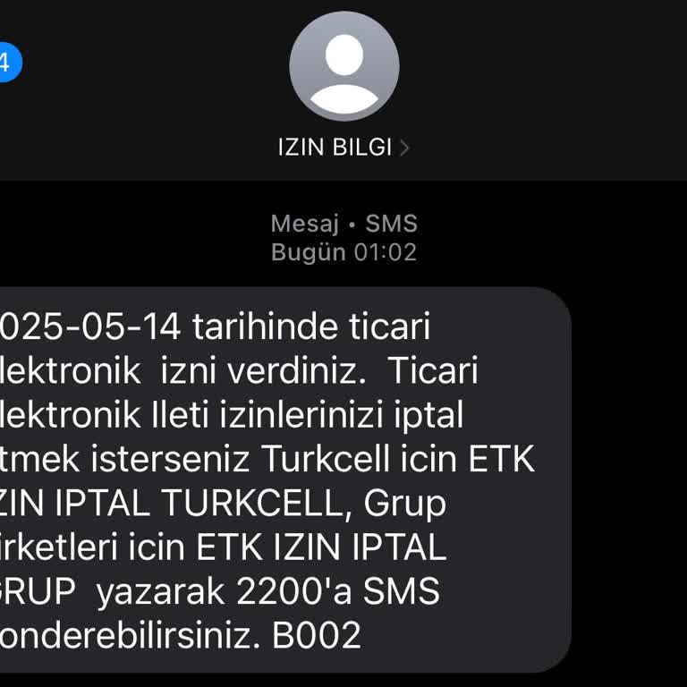 İzinsiz Ticari Mesaj Bildirimi Ve Yanlış Operatör Uyarısı