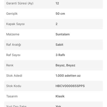 Yanlış Ölçüde Ve Eksik Parçalı Dolap, Yetersiz Destek