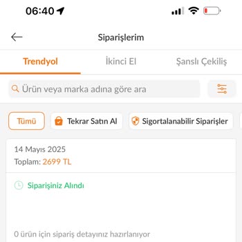 Sipariş Detaylarına Erişilemiyor, Para Çekildi Ve İptal Edilemiyor