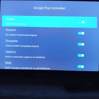 Onvo TV'de Google Play Hizmetleri Sorunu Yaşıyorum