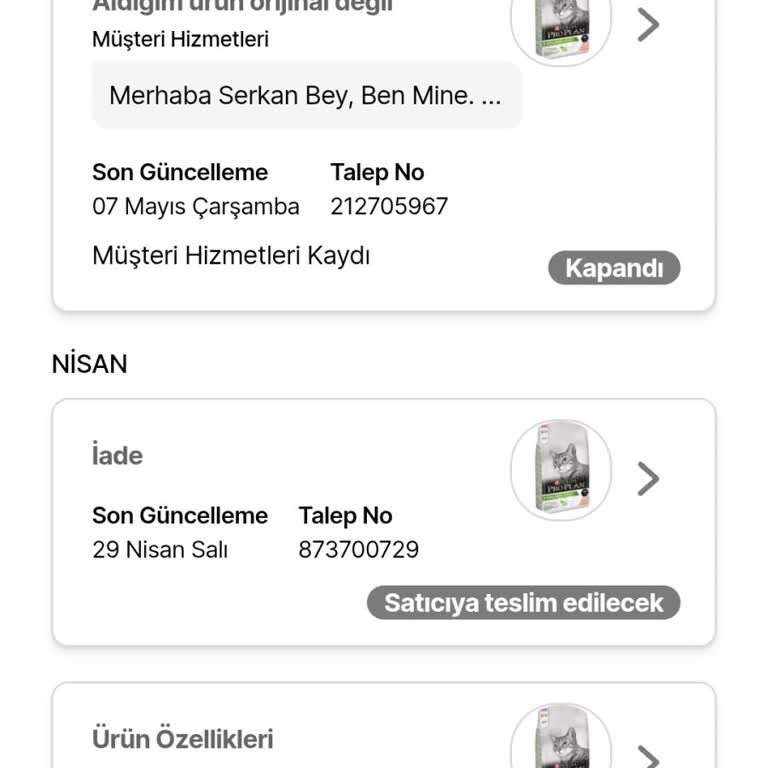 İade Edilemeyen Sahte Mama Ve Cevapsız Müşteri Hizmeti