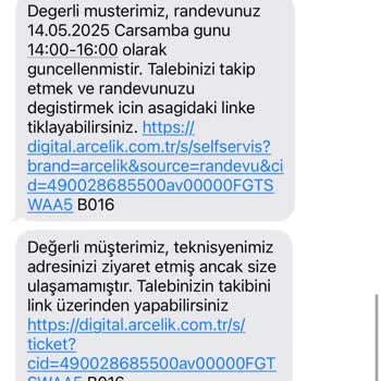 Arçelik Klima Servisinde Randevu Ve İletişim Sorunları Yaşadım