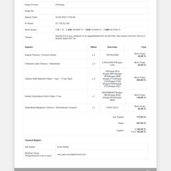 Kurumuş Fidanlar Ve Eksik Tohumlar İçin Kargo Ücretinin Bana Yüklenmesi
