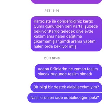 Siparişlerim Günlerdir Kargoda Bekliyor Teslimat Ve Bilgilendirme Yok