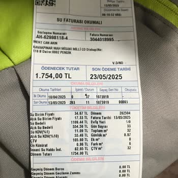 Su Faturasında Anormal Yükseklik Ve Sayaç Okuma Hatası Şüphesi