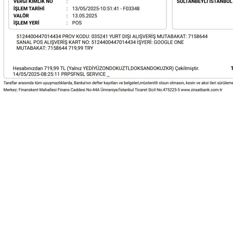 İzinsiz Google One London GB Çekimi Ve Yetersiz Hesap Güvenliği