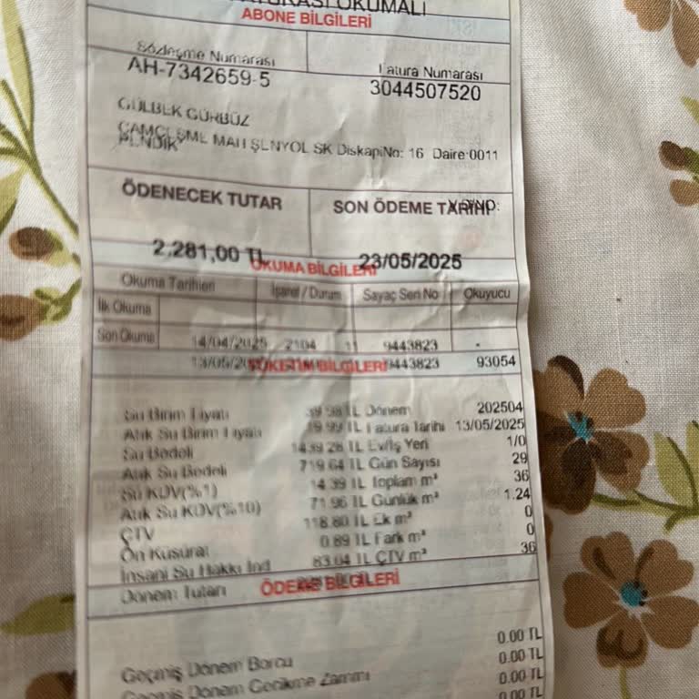 Su Faturasında Beklenmedik Yüksek Tutar Şoku