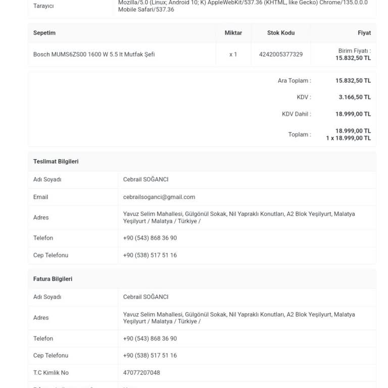 Açılan Pakette İade Hakkım Yasal Olmasına Rağmen Reddedildi