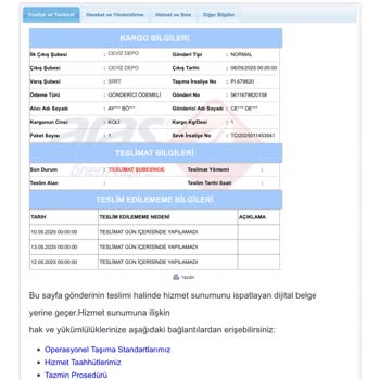 Kargom Şubede Açıldı Ve Ürünüm Çalındı Mağdur Edildim