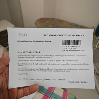 FLO'dan Alınan Ayakkabının Kısa Sürede Açılması Ve Olumsuz İnceleme Sonucu