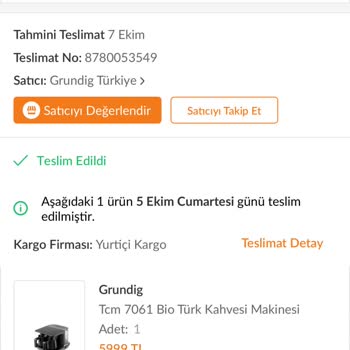 Grundig Kahve Makinesi Kahveyi Soğuk Sunuyor, Hiç Memnun Değilim!