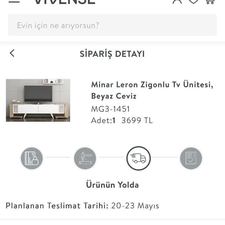 Vivense'den Aldığım TV Ünitesi Zamanında Teslim Edilmedi Ve Müşteri Hizmetleri Yetersiz Kaldı