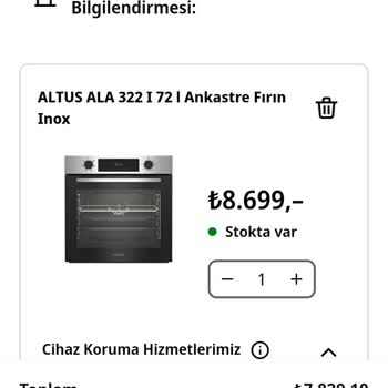 Fırın Aldıktan Bir Hafta Sonra Fiyat Düştü, Mağduriyetimin Giderilmesini İstiyorum