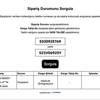 Siparişim Kargolanmadı İletişim Kuramıyorum Paramı Geri İstiyorum