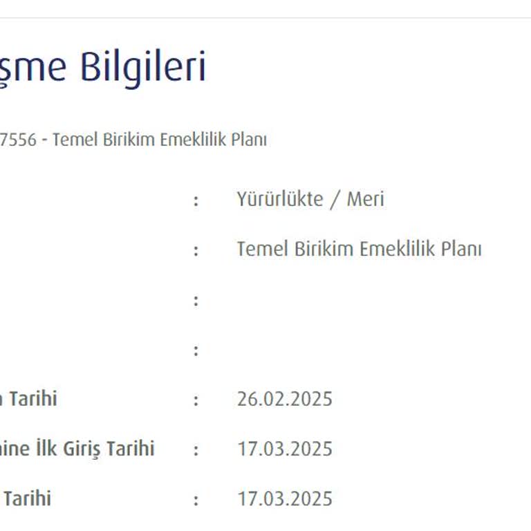 Türkiye Hayat Emeklilik BES İptalinde Aidat Kesintisiyle Kendi Paramın İade Edilmemesi