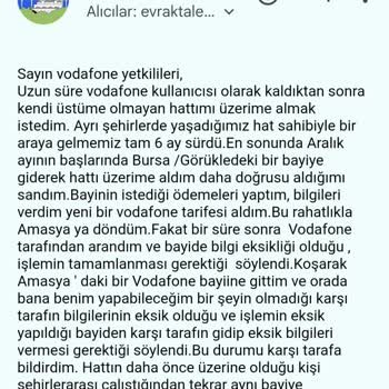 Vodafone Bayilerindeki Eksik İşlem Yüzünden Haksız Fatura Ve Mağduriyet Yaşadım