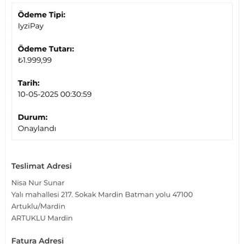 Sipariş Verilen Elbisenin Gönderilmemesi Ve Ücret İadesinin Yapılmaması