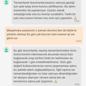 Dolap Uygulamasında Yanlış Beden Gönderildi İade Süresi Geçti Destek Alamadım