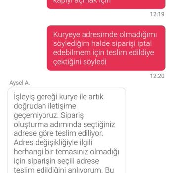 Teslim Edilmeyen Siparişe Çözüm Yerine Sessizlik