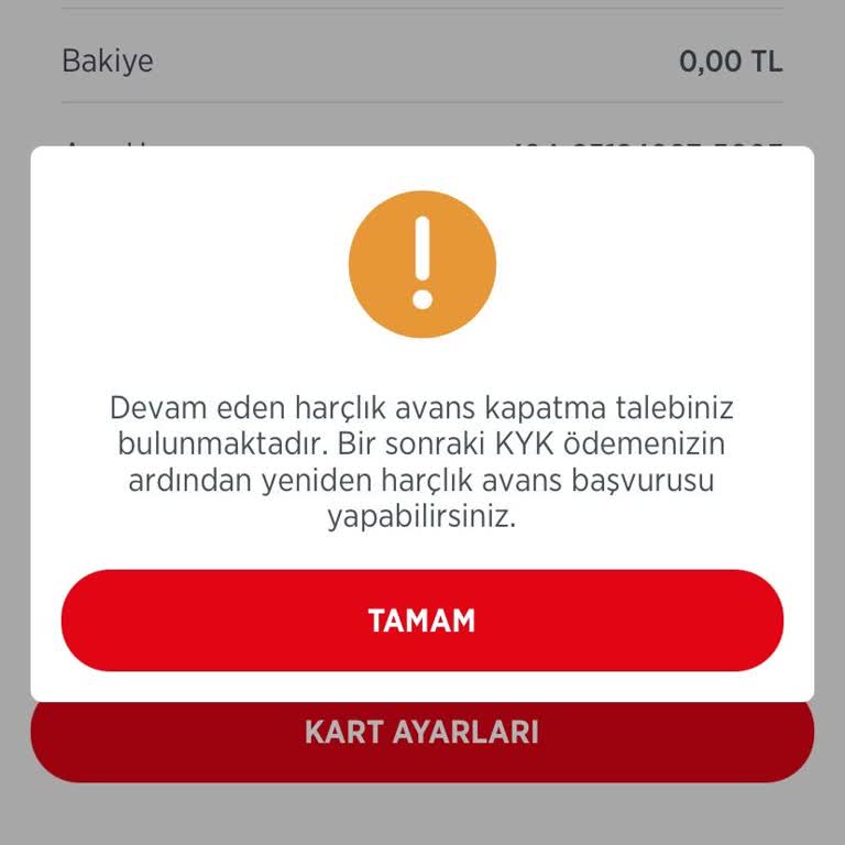 Harçlık Avansı Tekrar Açamıyorum Müşteri Hizmetlerinden Net Bilgi Alamıyorum