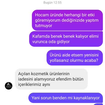 Ürün Etkisiz Ve Müşteri Desteği Yetersiz