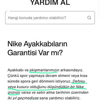 Nike Çantamın Garanti Süresi Konusunda Barçın Spor Ve Mağaza Bilgileri Çelişiyor