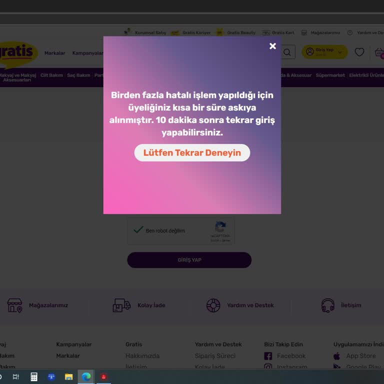 Gratis Online Girişte Sürekli Askıya Alınma Sorunu