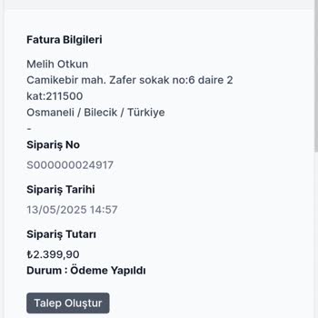 Kamp Sandalyesi Kargomla İlgili Bilgi Alamıyor Ve Destek Göremiyorum