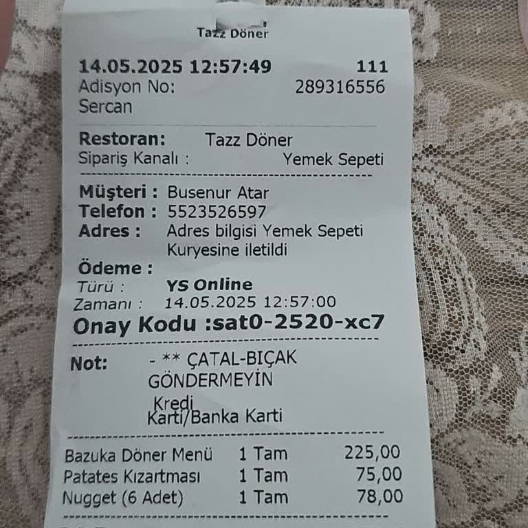 Yemek Siparişi Fiyat Farkı Ve Haksızlık Şikayeti