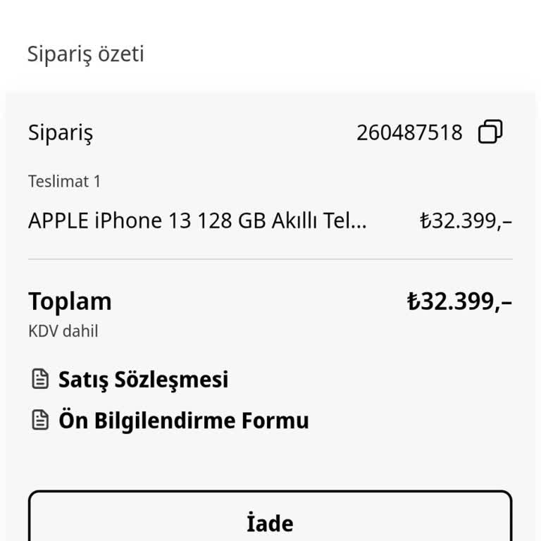 Satın Alınan Ürünün Teslim Edilmemesi Ve İptal Sürecinde Yaşanan Sorun