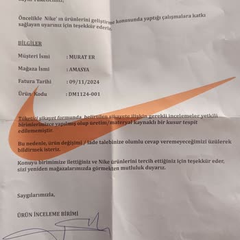 Kısa Sürede Yırtılan Nike Ayakkabı İçin Değişim Talebim Reddedildi