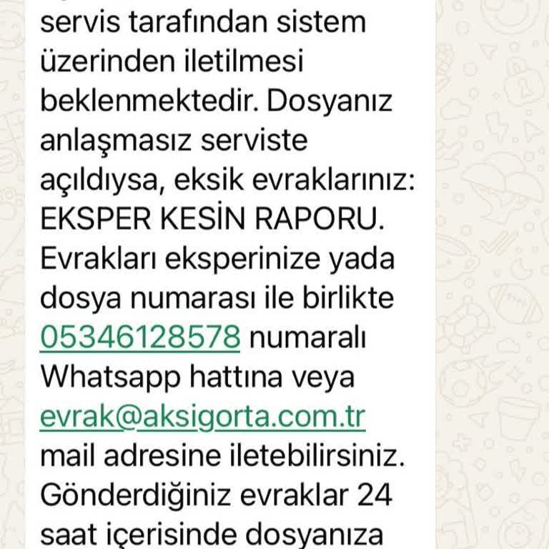 Kasko Hasar Dosyam Reddedildi Özel Bilgilerim İzinsiz Alındı