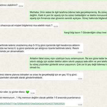 İade Edilen Ürünün Ücreti Zamanında Ödenmedi, Mağdur Edildim