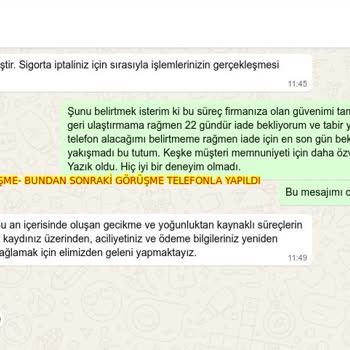 İade Edilen Ürünün Ücreti Zamanında Ödenmedi, Mağdur Edildim