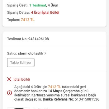 Sebepsiz Sipariş İptaliyle Yaşanan Mağduriyet