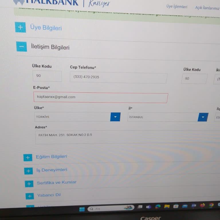 Halkbank Kariyer Sitesinde Üyelik Ve Başvuru Sorunu