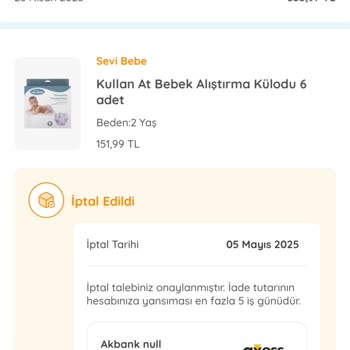 Ebebek İadem 10 Gündür Yatmadı Müşteri Hizmetleri Çözüm Sunmuyor