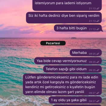 İade Talebime Olumsuz Ve İlgisiz Yaklaşım