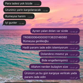 İade Talebime Olumsuz Ve İlgisiz Yaklaşım